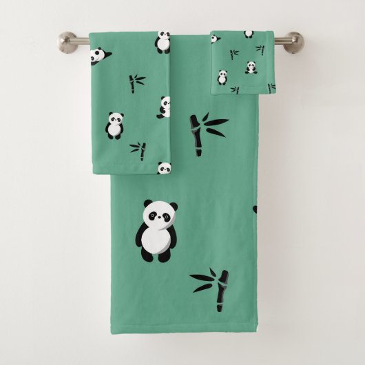 Karikatur-Panda-Duschvorhang Badhandtuch Set (Insitu)