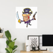 Karikatur-Pirat Poster (Heimbüro)