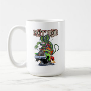 Karikatur Retro-Ratten-Rod Kaffeetasse
