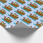 Karikatur-Schlepper Geschenkpapier (Ecke)
