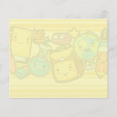 Karikatur-Schulbedarf-Muster-Post-it-Notes (Vorderseite)