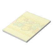 Karikatur Schulbedarf Muster Post-it Notes Notizblock (Rotiert)