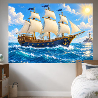 Karikatur-Segelschiff Ozean-Abenteuer Nautilus-Fot Banner