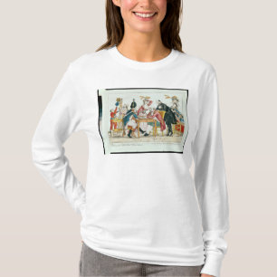 Karikatur spielenden Schachs Louis XVI T-Shirt