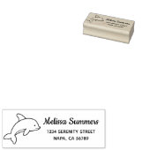 Karikatur springender Delfin Rücksendeadresse Gummistempel (Stempel)