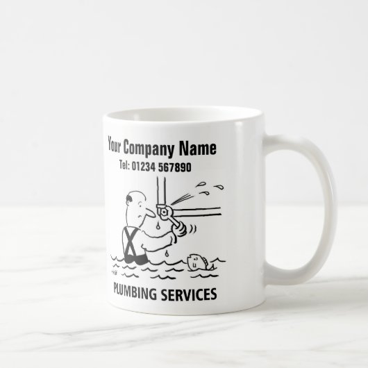 Karikatur-Tasse für Klempnerdienste Kaffeetasse (Rechts)