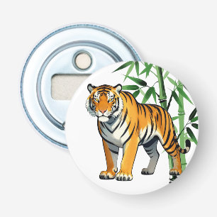 Karikatur-Tiger-Geschenk Tigerliebhaber Orange Sch Flaschenöffner