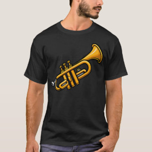 Karikatur Trompete Musik Instrument Jazz T-Shirt