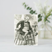 Karikatur von Adolphe Thiers zwischen zwei Postkarte (Stehend Vorderseite)