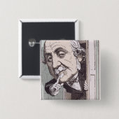 Karikatur von Albert, Duc de Broglie Button (Vorne & Hinten)