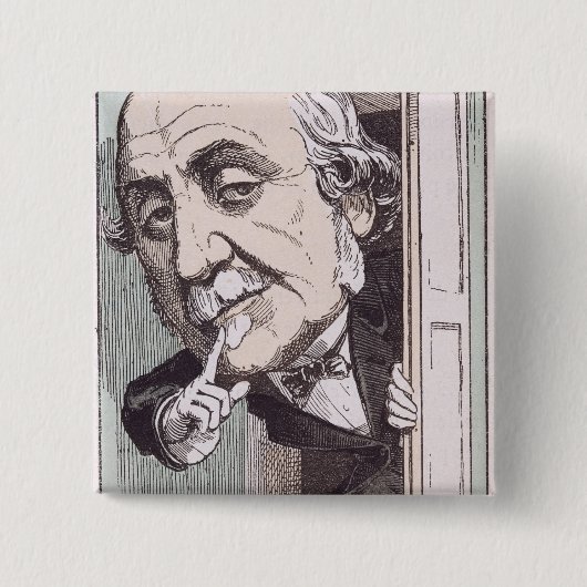 Karikatur von Albert, Duc de Broglie Button (Vorderseite)