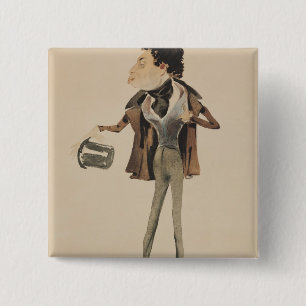 Karikatur von Alexander Dumas Pere Button