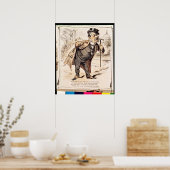 Karikatur von Chester Alan Arthur, c.1883 Poster (Küche)