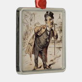 Karikatur von Chester Alan Arthur, c.1883 Silbernes Ornament (Rechts)