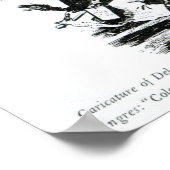 Karikatur von Delacroix und Ingres Poster (Ecke)