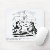 Karikatur von Delacroix und von Ingres Mousepad (Mit Mouse)