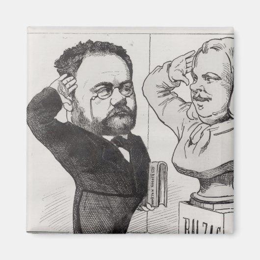 Karikatur von Emile Zola Magnet (Vorne)