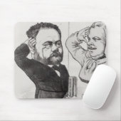Karikatur von Emile Zola Mousepad (Mit Mouse)