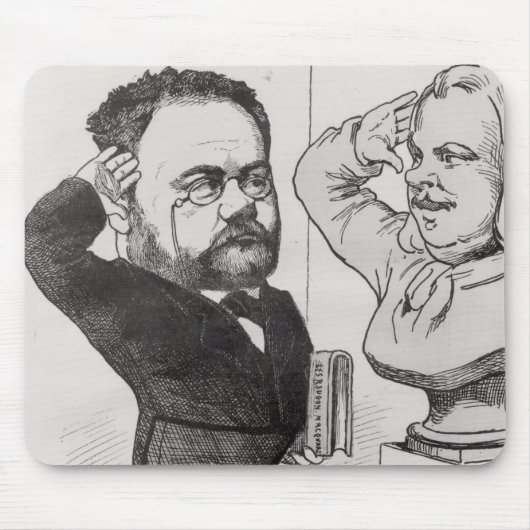 Karikatur von Emile Zola Mousepad (Vorne)