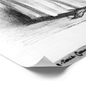 Karikatur von Honore de Balzac Poster (Ecke)