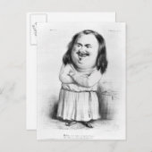 Karikatur von Honore de Balzac Postkarte (Vorne/Hinten)