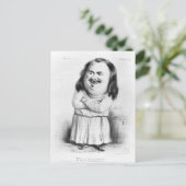 Karikatur von Honore de Balzac Postkarte (Stehend Vorderseite)