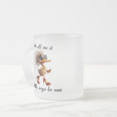 Karikatur von HR, Meme, Bürohumor-Tasse. Mattglastasse (Vorderseite Links)
