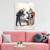 Karikatur von Kaiser Wilhelm von Preußen Leinwanddruck (Insitu (Wohnzimmer))