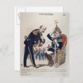 Karikatur von Kaiser Wilhelm von Preußen Postkarte (Vorne/Hinten)