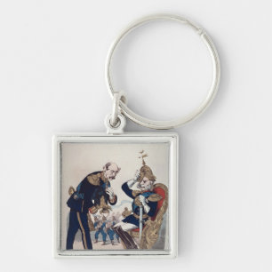 Karikatur von Kaiser Wilhelm von Preußen Schlüsselanhänger