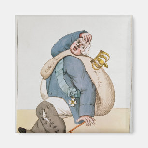 Karikatur von Louis XVIII 1815 Magnet