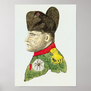 Karikatur von Napoleon Bonaparte Poster