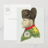 Karikatur von Napoleon Bonaparte Postkarte (Vorne/Hinten)