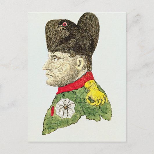 Karikatur von Napoleon Bonaparte Postkarte (Vorderseite)