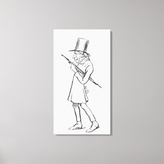 Karikatur von Soren Aabye Kierkegaard Leinwanddruck (Vorderseite)