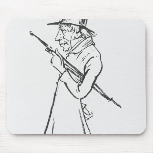 Karikatur von Soren Aabye Kierkegaard Mousepad (Vorne)