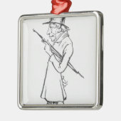 Karikatur von Soren Aabye Kierkegaard Ornament Aus Metall (Links)