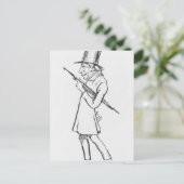 Karikatur von Soren Aabye Kierkegaard Postkarte (Stehend Vorderseite)