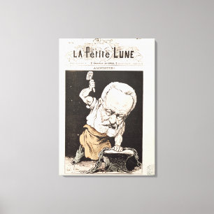 Karikatur von Victor Hugo Leinwanddruck