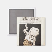 Karikatur von Victor Hugo Magnet (Vorderseite/Rückseite)