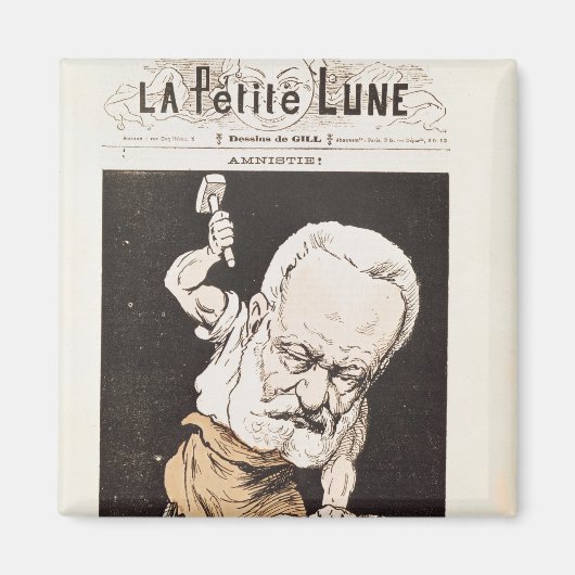 Karikatur von Victor Hugo Magnet (Vorne)