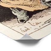 Karikatur von Victor Hugo Poster (Ecke)