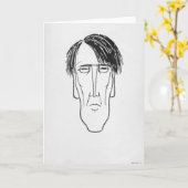 Karikatur von W.B. Yeats, 1898 Karte (Gelbe Blume)