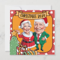Karikatur von Weihnachtsgroßeltern