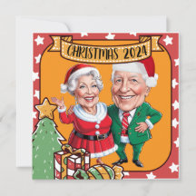 Karikatur von Weihnachtsgroßeltern