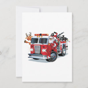 Karikatur-Weihnachts-Feuerwehrauto