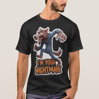 Karikatur-Werwolf im Anzug mit Im Your Nightmare t T-Shirt