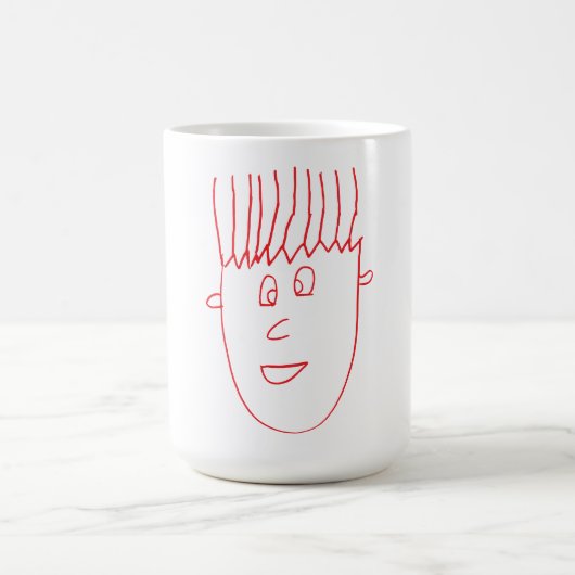 Karikatur Young Man Tasse (Mittel)