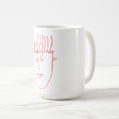 Karikatur Young Man Tasse (VorderseiteRechts)