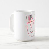 Karikatur Young Man Tasse (Vorderseite Links)